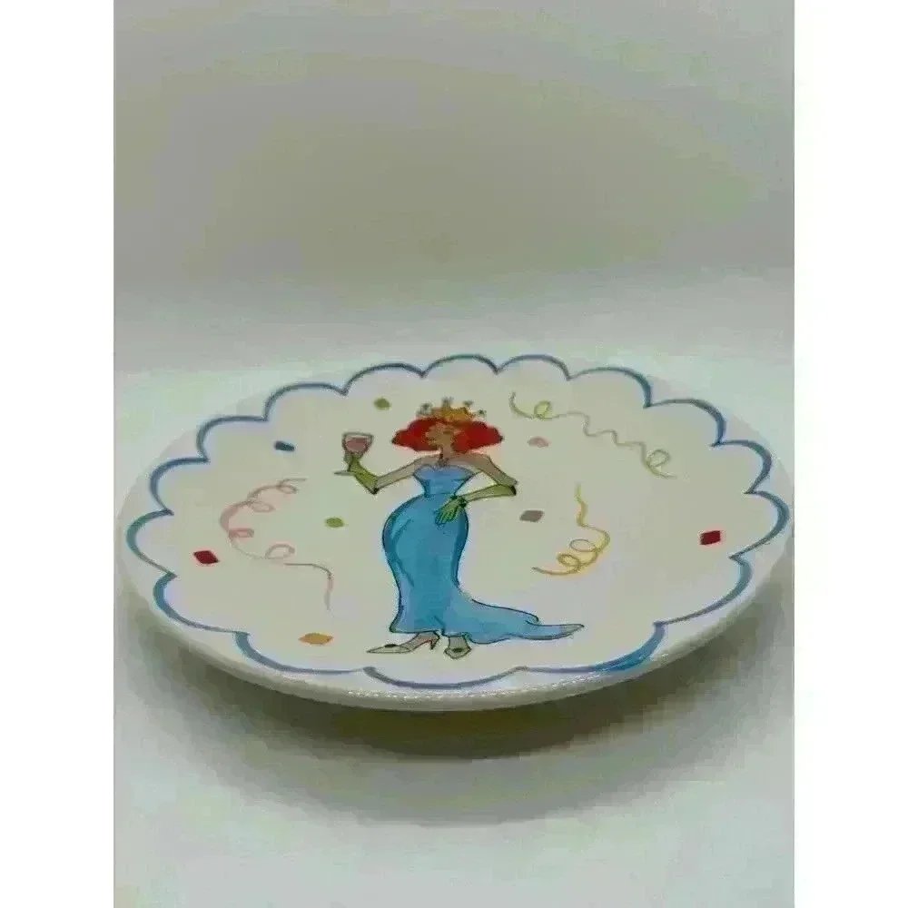 Kate Williams Design for Brylane Wishes - single plate Red Hair Princess Queen